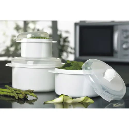 Boîte à micro-ondes Micro, 2 litres, rond - Plast Team photo du produit