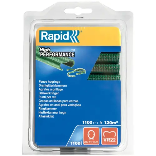 Agrafe à grillage VR22, revêtement plastique, noir - Rapid Tools photo du produit