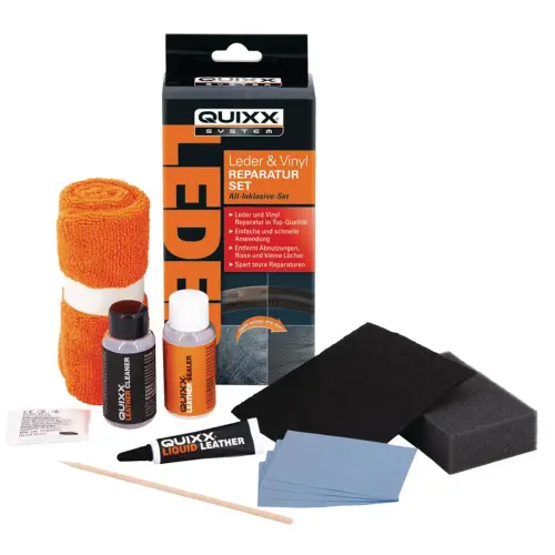 Kit de réparation pour cuir, 10 pièces - Quixx photo du produit