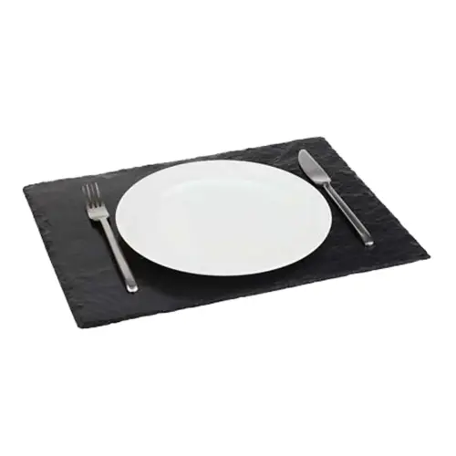 Plat en ardoise naturelle, L530 x P325 mm, anthracite - APS photo du produit