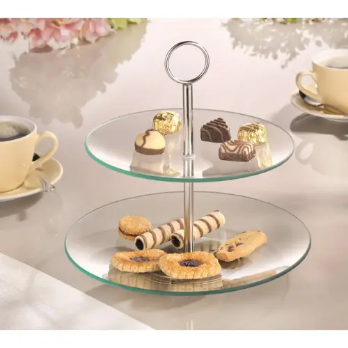 Présentoir à étages en verre 'COOKIE', 2 étages - Esmeyer photo du produit