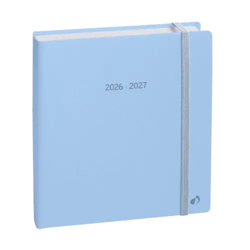 Agenda année scolaire 2026-2027 Exécutif Septembre Color - Semainier Planning - Multilingue - Pastel - Bleu clair - 13 mois de août à août - 16x16 cm - Quo Vadis photo du produit