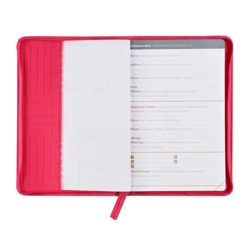 Agenda année scolaire 2026-2027 Ministre Septembre Color - Semainier Planning - Multilingue - Théa - Rose - 13 mois de août à août - 16x24 cm - Papier Clairefontaine blanc - Quo Vadis photo du produit