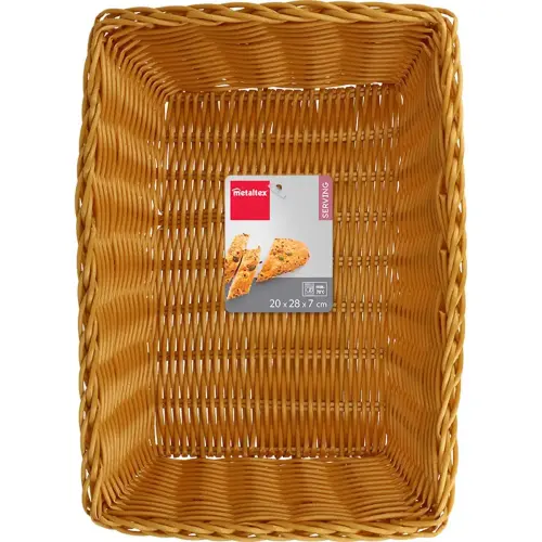 Corbeille à pain, rectangulaire, plastique, beige - Metaltex photo du produit