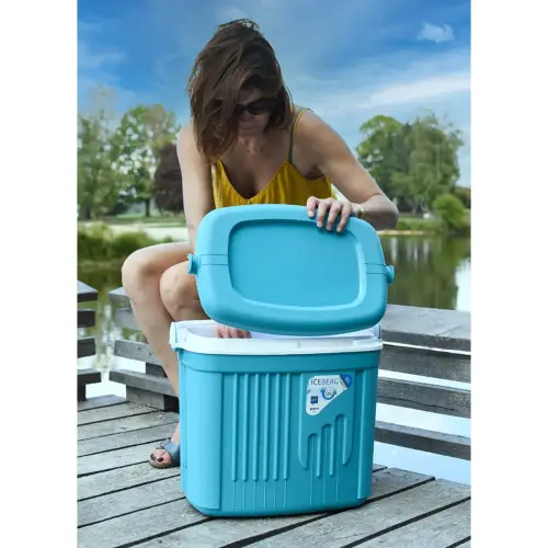 Glacière ICEBERG, 42 litres, bleu clair/blanc - Eda Fontaine photo du produit