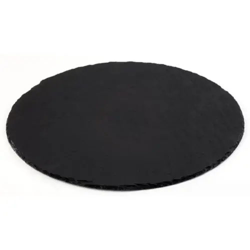 Plat en ardoise naturelle, diamètre 380 mm, anthracite - APS photo du produit