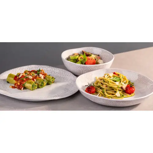 Assiette FOOTMARK, diam&egrave;tre 210 mm, blanc/gris - APS photo du produit