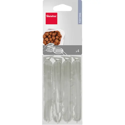 4 Clips de fermeture pour sachets, long - Metaltex photo du produit