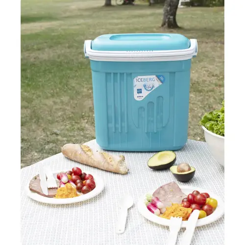 Glacière ICEBERG, 20 litres, gris/vert - Eda Fontaine photo du produit