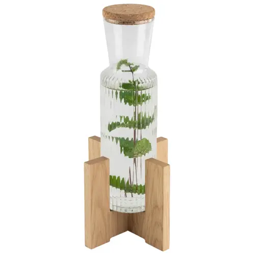 Pied pour carafe en verre VALO, chêne - APS photo du produit