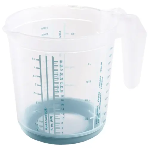 Broc gradu&eacute; 'massimo', 1 litre - Blanc/gris - Keeeper photo du produit