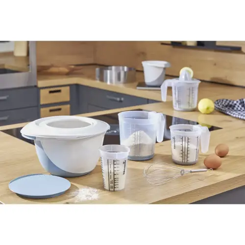 Broc gradu&eacute; 'massimo', 1 litre - Blanc/gris - Keeeper photo du produit