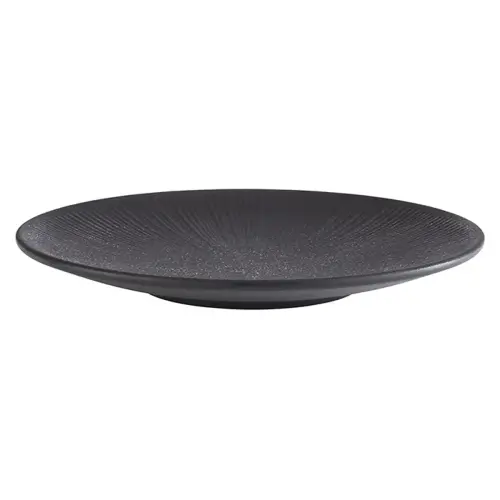 Assiette plate NERO, diamètre 420 mm, noir - APS photo du produit
