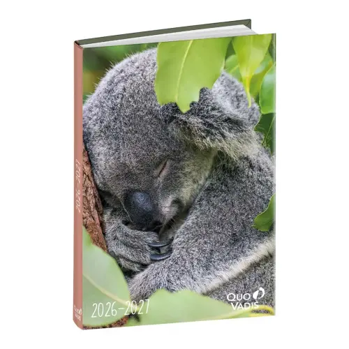 Agenda année scolaire 2026-2027 Eurotextagenda - Journalier - Multilingue - Mes potes à pattes sauvages - Koala - 12 mois de août à juillet - 12x17 cm - Quo Vadis photo du produit