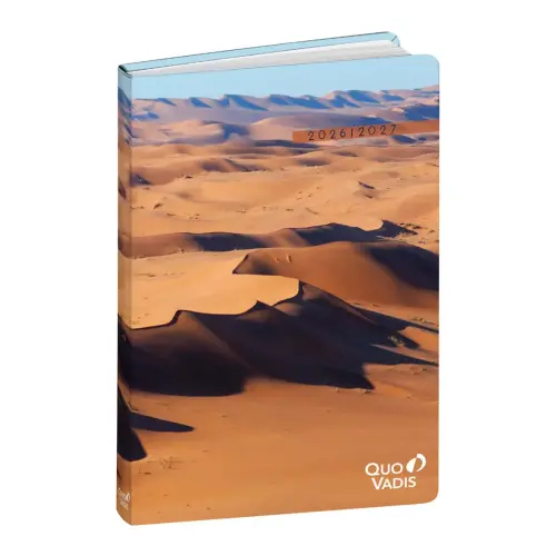 Agenda année scolaire 2026-2027 Eurotextagenda Recyclé - Journalier Multilingue - Respire Desert - 12 mois de août à juillet - 12x17 cm - Quo Vadis photo du produit
