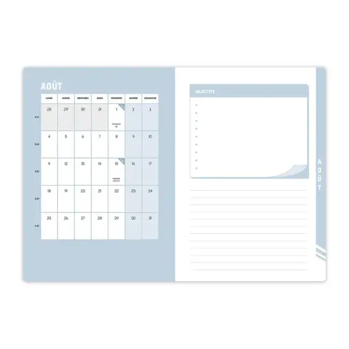Agenda ann&eacute;e scolaire 2026-2027 Hebdocolor 15 - Semainier Horizontal Fran&ccedil;ais - Canopy Fleurs - 12 mois de ao&ucirc;t &agrave; juillet - 10x15 cm - Quo Vadis photo du produit