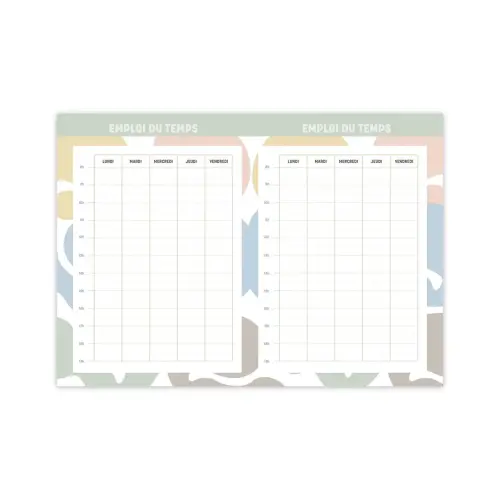 Agenda ann&eacute;e scolaire 2026-2027 Hebdocolor 15 - Semainier Horizontal Fran&ccedil;ais - Canopy Fleurs - 12 mois de ao&ucirc;t &agrave; juillet - 10x15 cm - Quo Vadis photo du produit