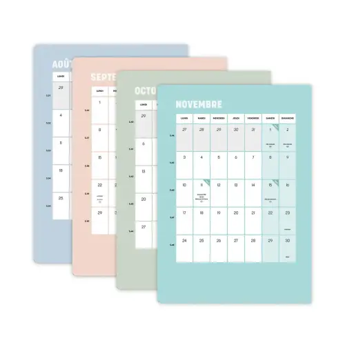 Agenda ann&eacute;e scolaire 2026-2027 Hebdocolor 15 - Semainier Horizontal Fran&ccedil;ais - Canopy Fleurs - 12 mois de ao&ucirc;t &agrave; juillet - 10x15 cm - Quo Vadis photo du produit