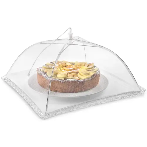 Cloche alimentaire, carrée, 350 mm, blanc - Metaltex photo du produit