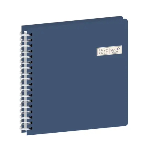 Agenda année scolaire spiralé 2026-2027 Exécutif S Septembre - Semainier Planning Français - Egeo - 13 mois de août à août - Blanc - 16x16 cm - Quo Vadis photo du produit