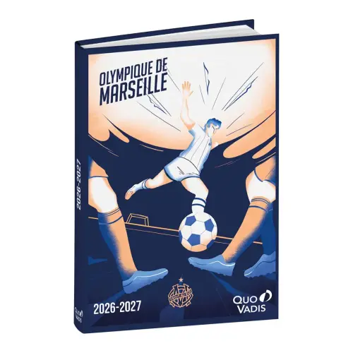 Agenda année scolaire 2026-2027 Eurotextagenda - Journalier - Multilingue - Olympique de Marseille - Joueur - 12 mois de août à juillet - 12x17 cm - Quo Vadis photo du produit