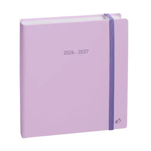 Agenda année scolaire 2026-2027 Exécutif Septembre Color - Semainier Planning - Multilingue - Pastel Violet - 13 mois de août à août - 16x16 cm - Quo Vadis photo du produit
