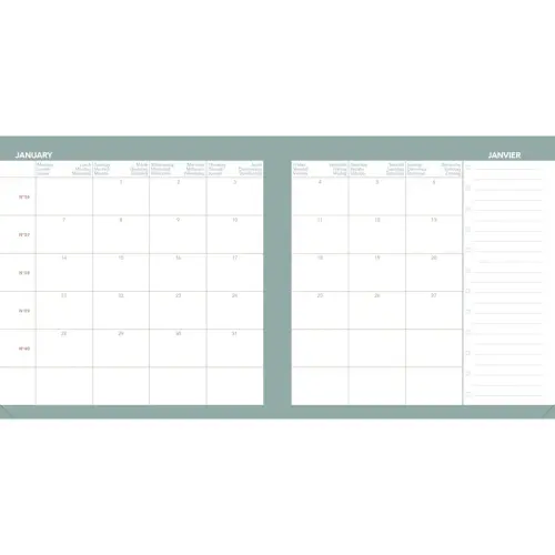 Agenda année scolaire 2026-2027 Exécutif Septembre Color - Semainier Planning - Multilingue - Pastel Violet - 13 mois de août à août - 16x16 cm - Quo Vadis photo du produit