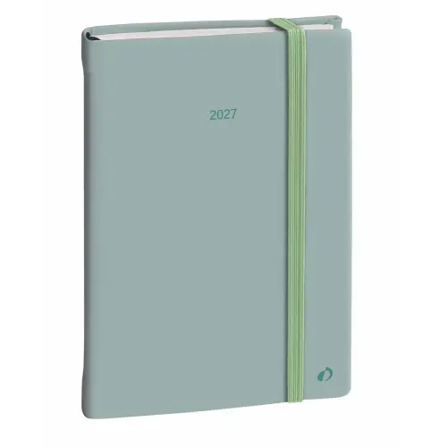 Agenda 2027 Daily 21 Color - Journalier Multilingue - Pastel Vert clair - 12 mois de janvier à décembre - 15x21 cm - Papier Clairefontaine blanc - Fabrication française - Quo Vadis photo du produit