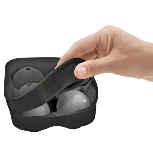 Bac &agrave; gla&ccedil;ons, en silicone, pour 2 gla&ccedil;ons, noir - Metaltex photo du produit