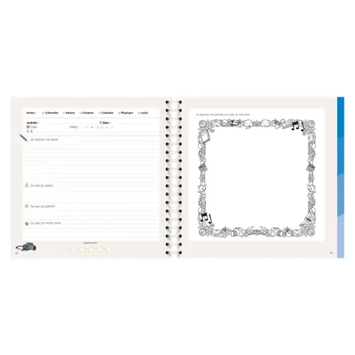 3 Carnets de sorties spiralé Français - Carnets thématiques All over - 24x24 cm - Papier Clairefontaine blanc - Fabrication française - Quo Vadis photo du produit