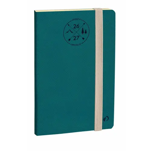 Agenda 16 mois 2026-2027 Horizontal 15 SD Prestige - Semainier Horizontal Multilingue - Everest Vert - 16 mois de septembre &agrave; d&eacute;cembre - 10x15 cm - Quo Vadis photo du produit