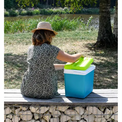Glacière, plastique, 24 litres, bleu lagune - Eda Fontaine photo du produit