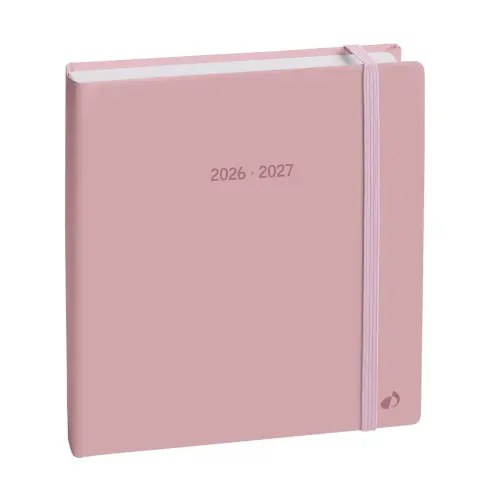 Agenda année scolaire 2026-2027 Exécutif Septembre Color - Semainier Planning - Multilingue - Pastel Rose clair - 13 mois de août à août - 16x16 cm - Quo Vadis photo du produit