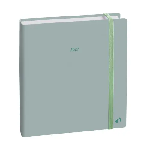 Agenda 2027 Exécutif Color - Semainier Planning Multilingue - Pastel Vert clair - 13 mois de décembre à décembre - 16x16 cm - Papier Clairefontaine blanc - Fabrication française - Quo Vadis photo du produit
