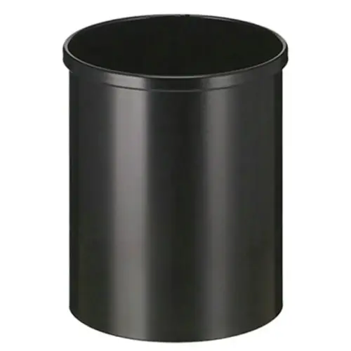 Poubelle métal 15L-noir photo du produit