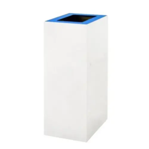 Benne tri sélectif Modus 60L blanc couvercle bleu - Boma photo du produit