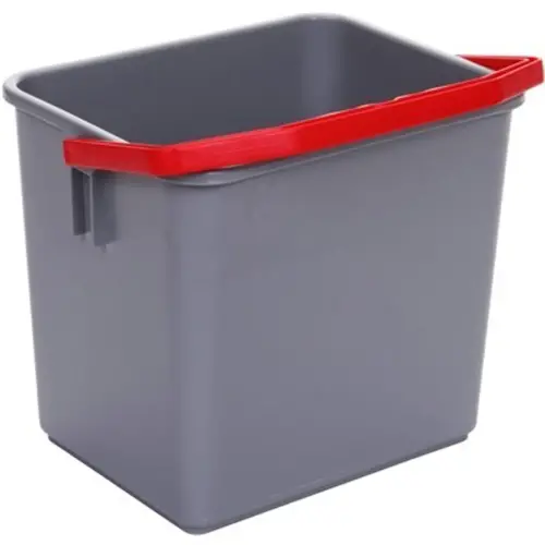 Seau 6L GRIS anse ROUGE photo du produit