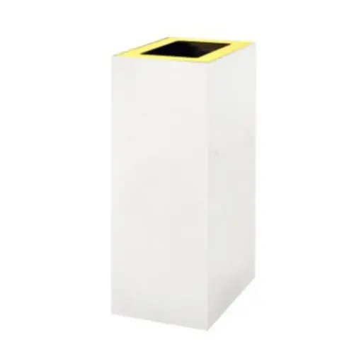 Benne tri sélectif Modus 60L blanc couvercle jaune - Boma photo du produit