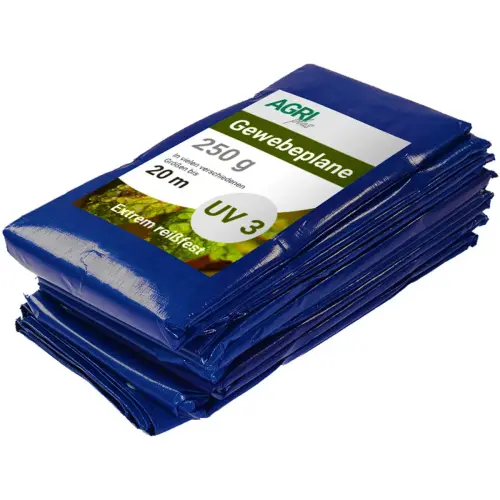 AGRIplus Bâche toile avec oeillets, 4 x 6 m, 250 g/m2, blanc photo du produit
