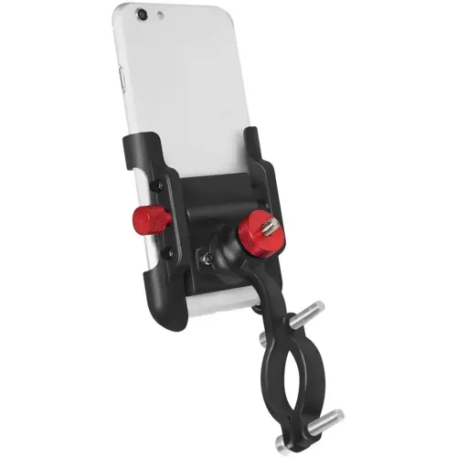 LogiLink Support de smartphone pour vélo, droit, noir/rouge photo du produit