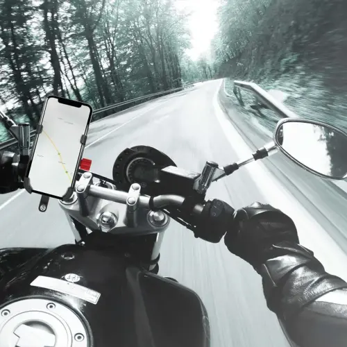 LogiLink Support de smartphone pour vélo, droit, noir/rouge photo du produit