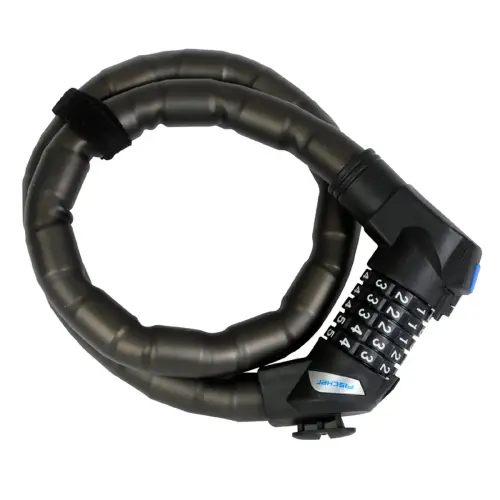 FISCHER Chaîne antivol pour vélo, longueur: 900 mm, noir photo du produit