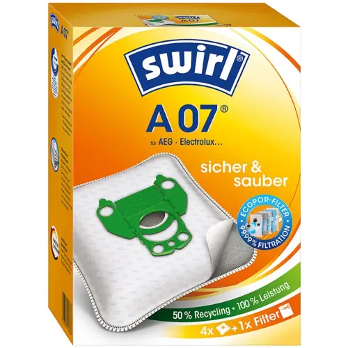 swirl Sac d'aspirateur A 07, avec filtre MicroporPlus photo du produit