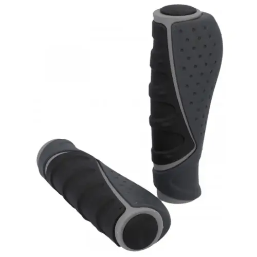 FISCHER Poignées de guidon pour vélo 'Trio', gris/noir photo du produit