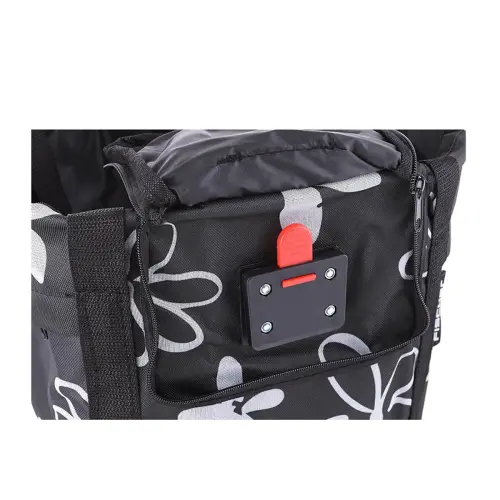 Sac de courses pour guidon de v&eacute;lo - Noir/blanc - Fischer photo du produit