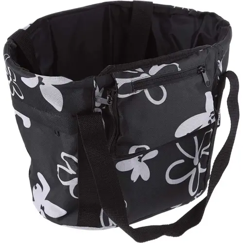 Sac de courses pour guidon de v&eacute;lo - Noir/blanc - Fischer photo du produit