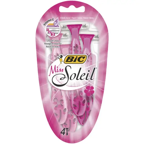 Rasoir jetable Miss Soleil - Pour femmes - Pack de 4 - Bic photo du produit
