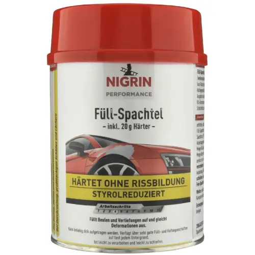 Enduit de remplissage haute performance NIGRIN, 1 kg, gris clair photo du produit