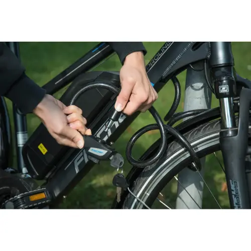Câble antivol pour vélo - longueur 1800 mm - Noir - Fischer photo du produit
