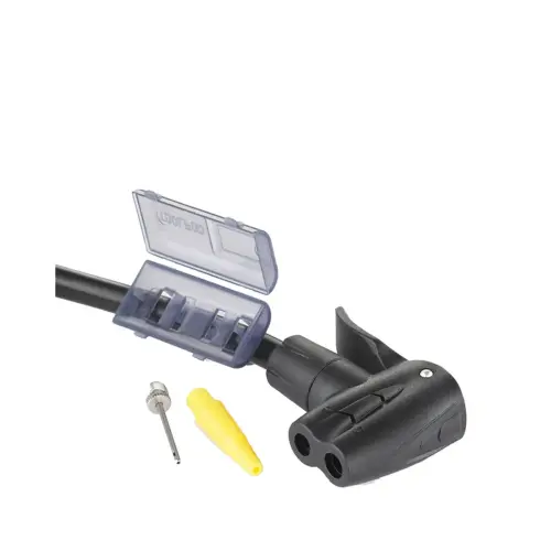 Pompe à air verticale pour vélo Duokopf - pour toutes les valves - Fischer photo du produit